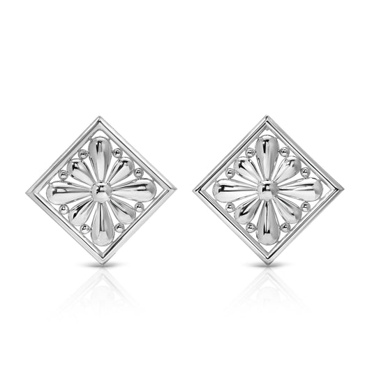 STERLING SILVER FLORES TALAVERA MAXI EARRINGS