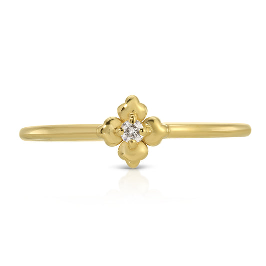 DIAMOND MINI CLOVER TALAVERA RING