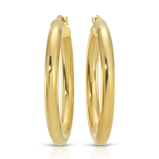 35MM CHUNKY GOLD HOOP (PAIR)