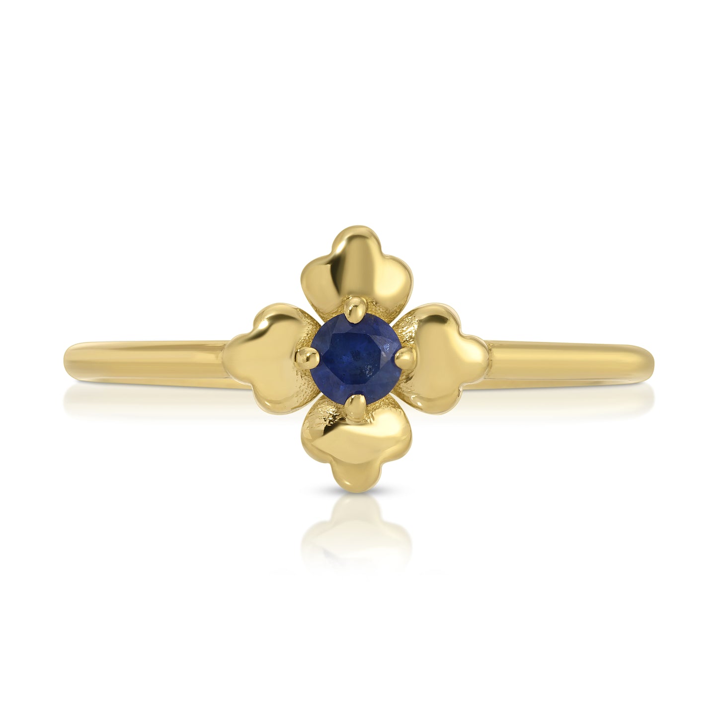 BLUE SAPPHIRE CLOVER TALAVERA RING