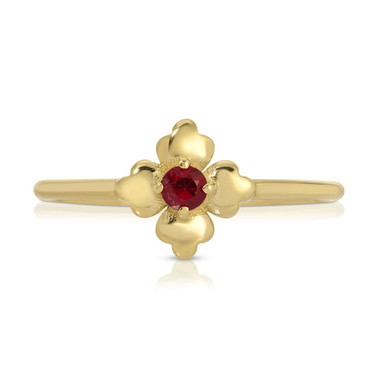 RUBY CLOVER TALAVERA RING