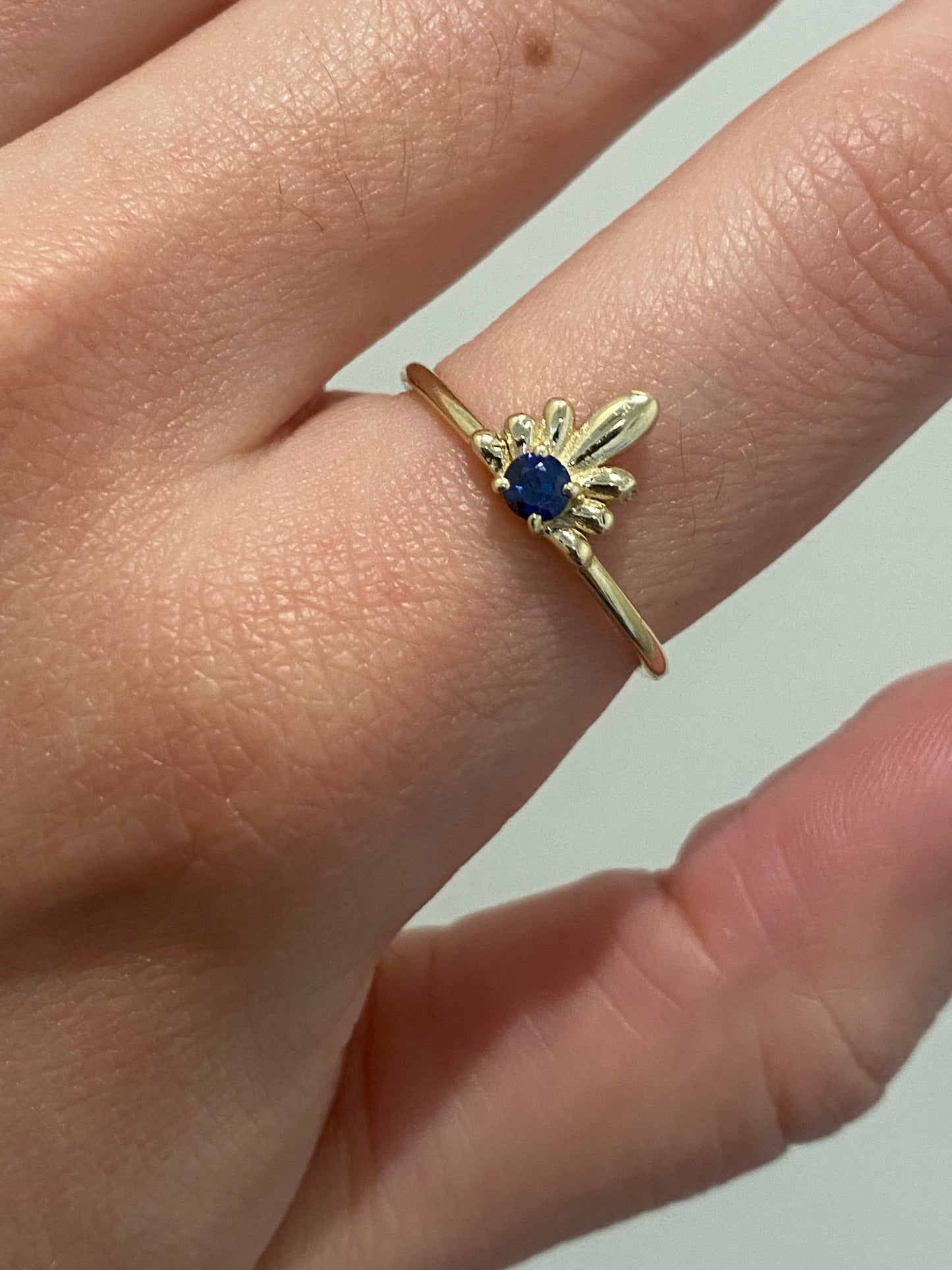 BLUE SAPPHIRE PUEBLA INSPIRED TALAVERA RING