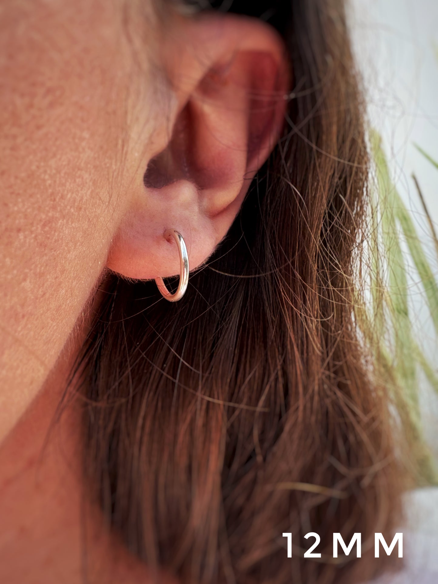 STERLING SILVER ENDLESS HOOPS