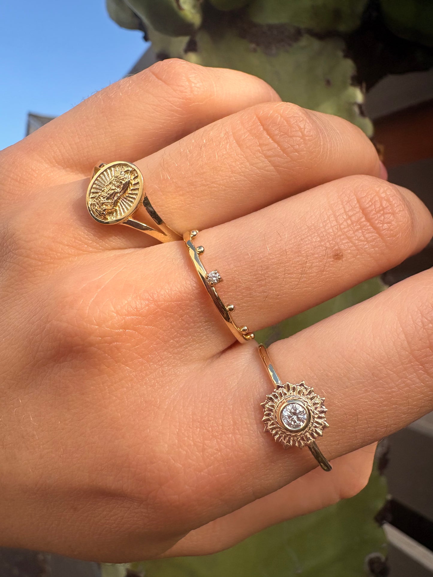 DIAMOND STARBURST RING