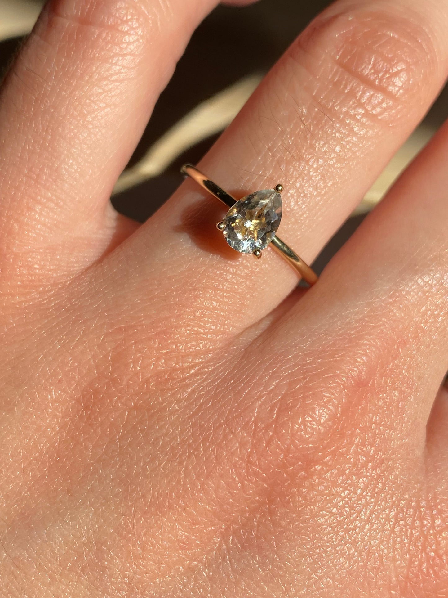 PEAR DIAMOND SOLITAIRE RING