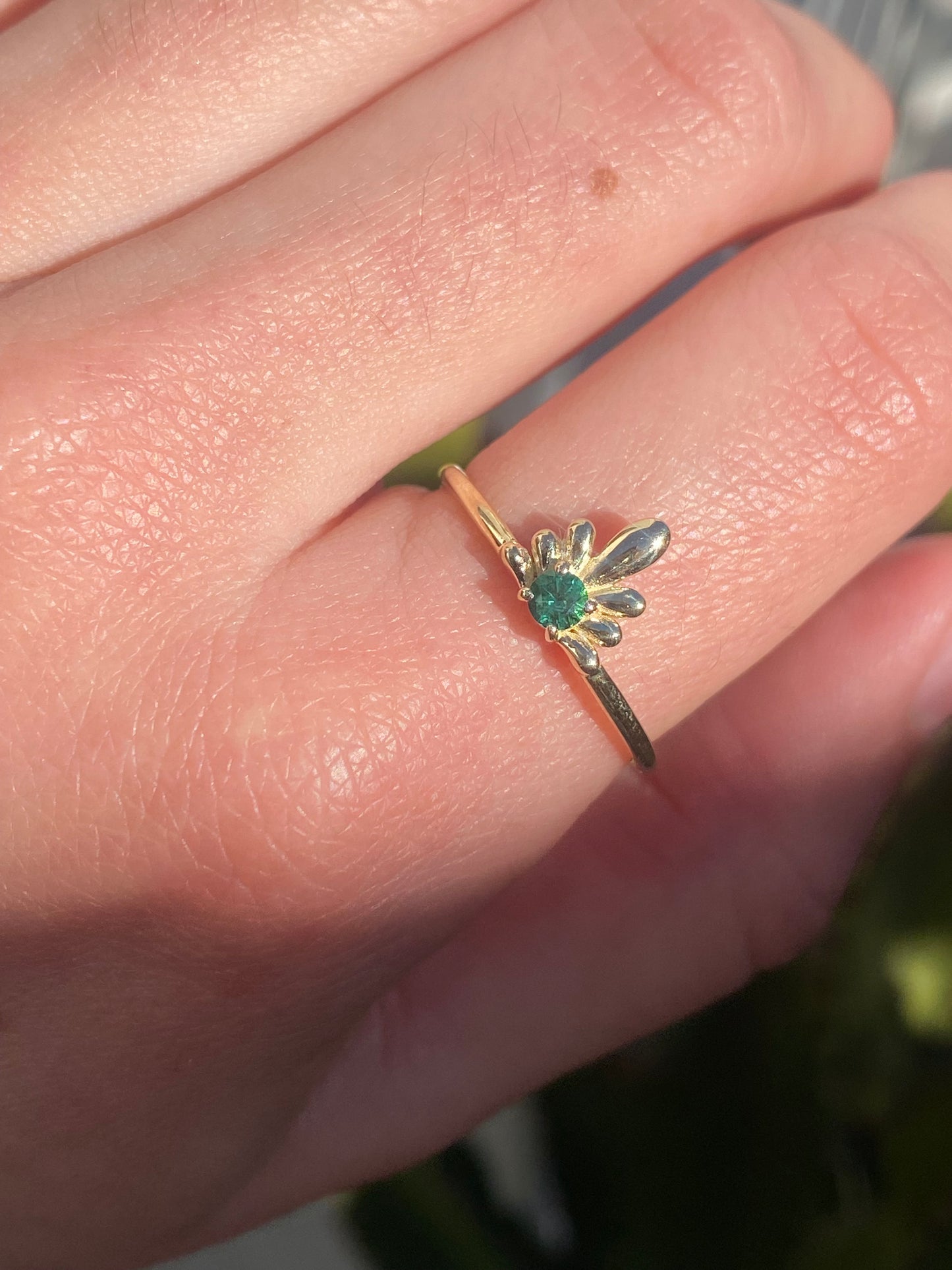 EMERALD PUEBLA INSPIRED TALAVERA RING