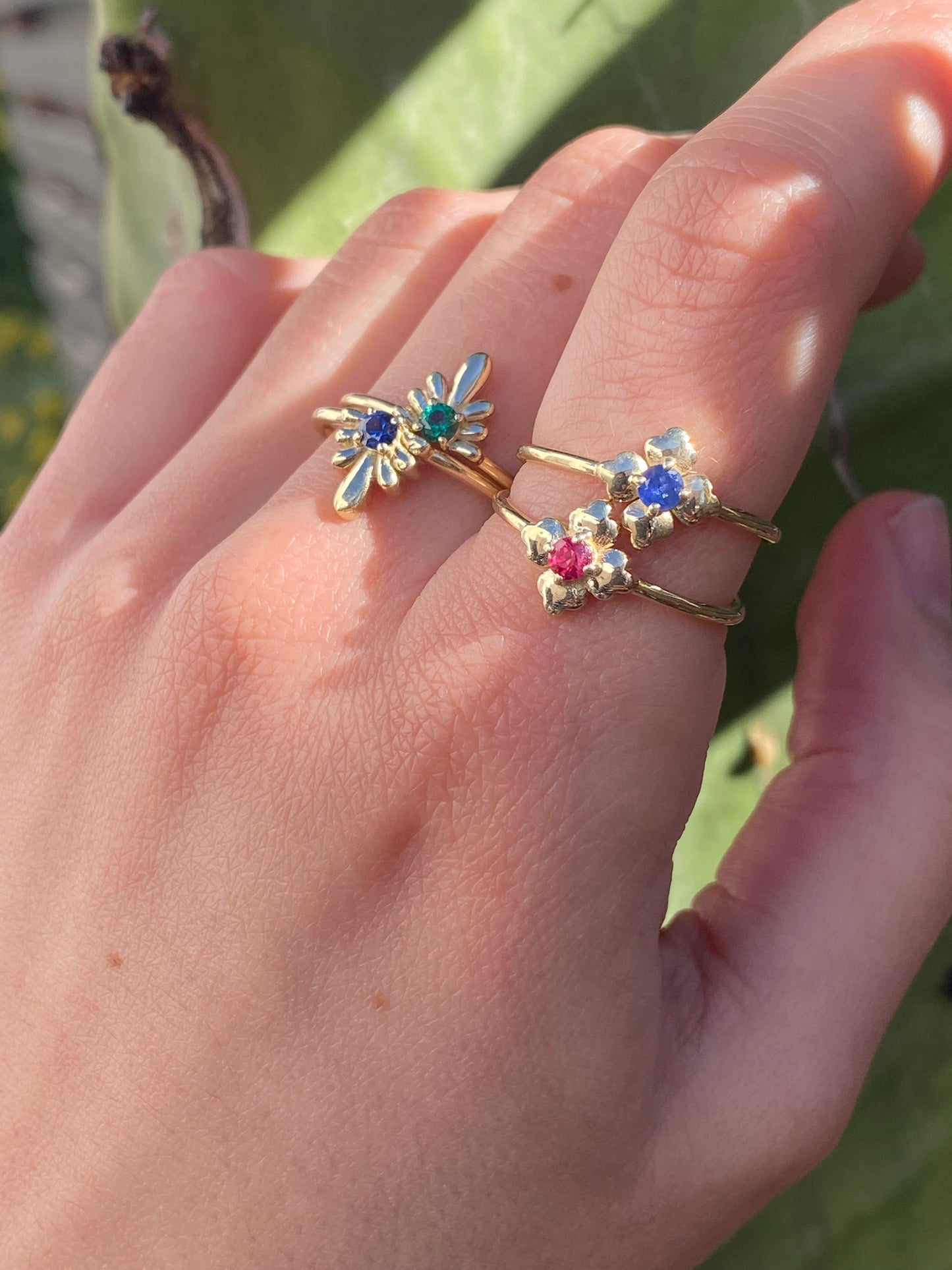 BLUE SAPPHIRE PUEBLA INSPIRED TALAVERA RING