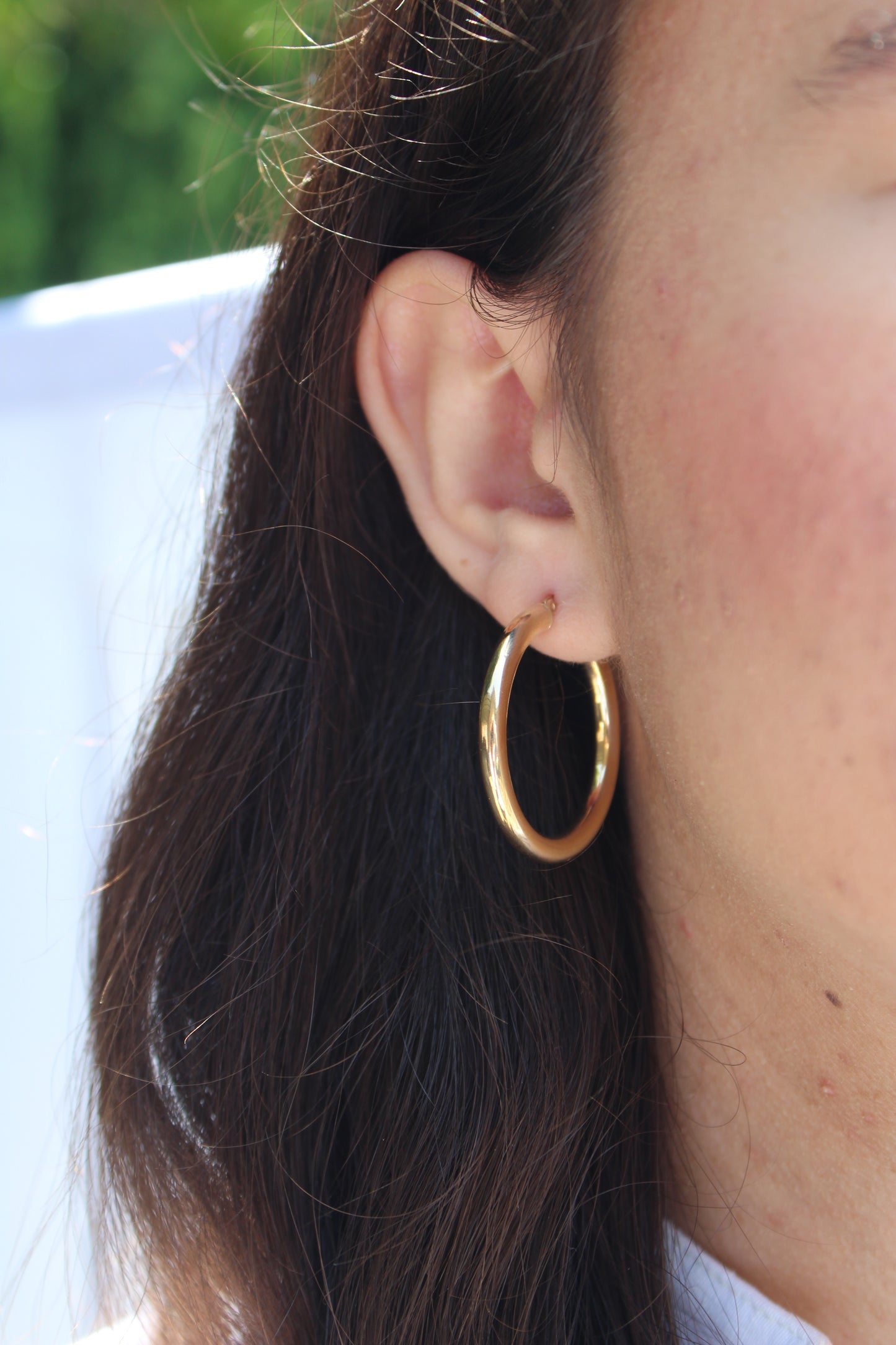 35MM CHUNKY GOLD HOOP (PAIR)