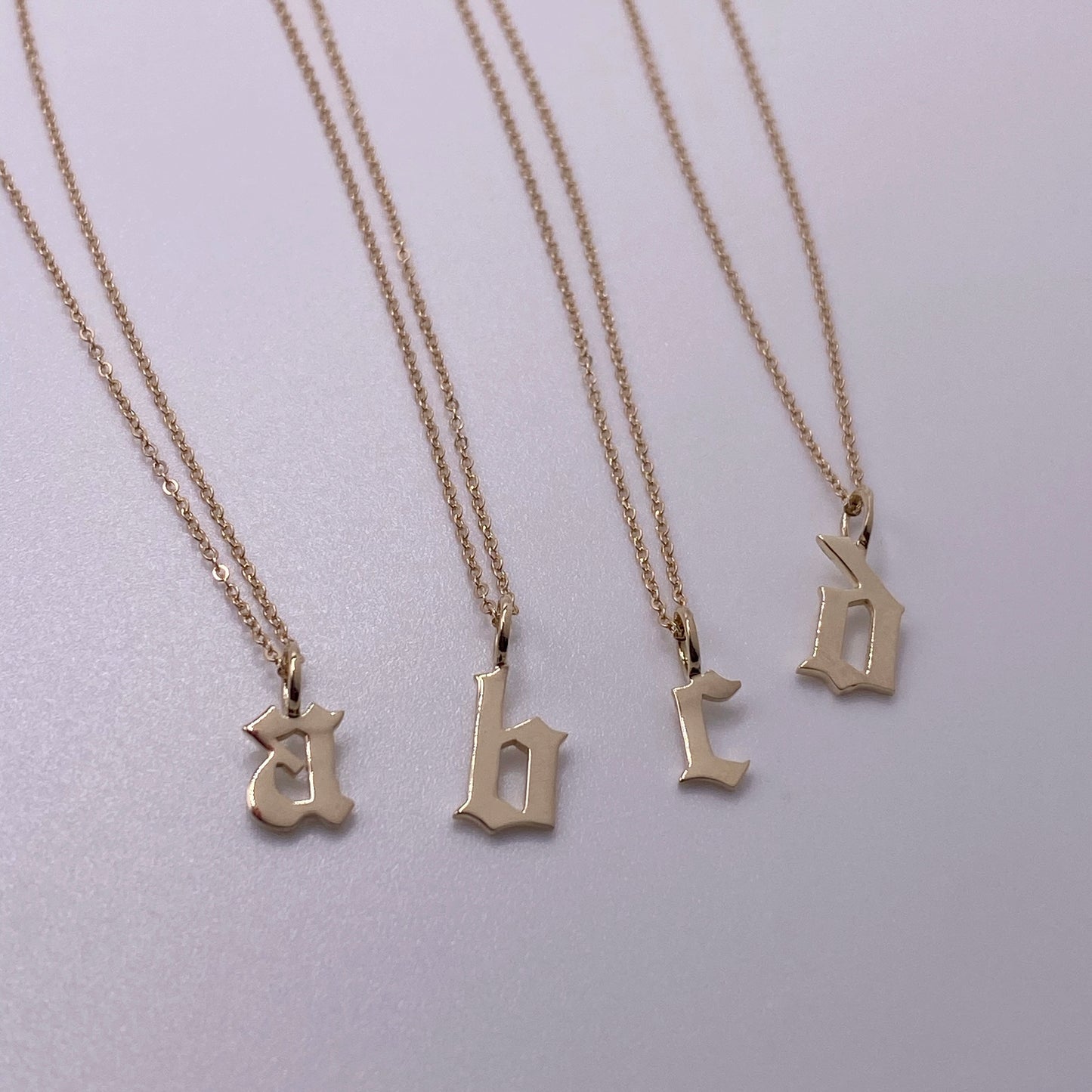 OLD ENGLISH LOWERCASE INITIAL NECKLACE