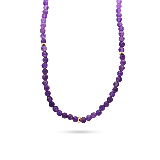 AMETHYST BEADED NECKLACE