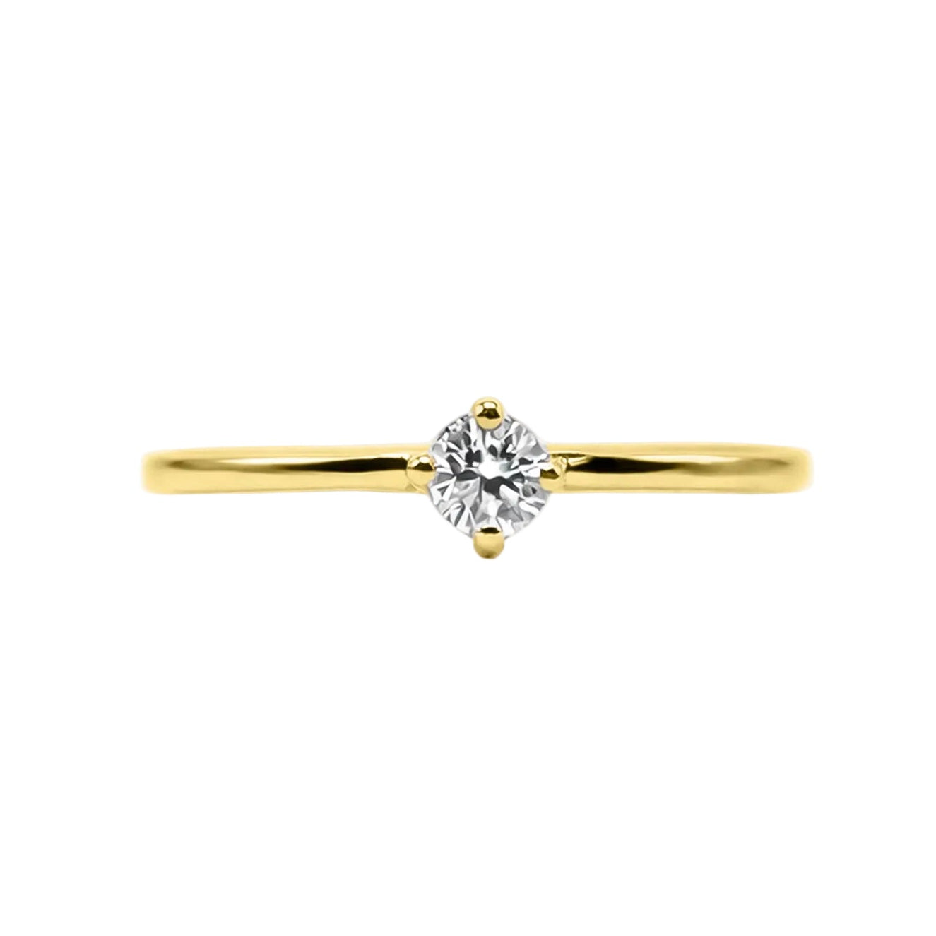 MINI BIRTHSTONE COMPASS RING