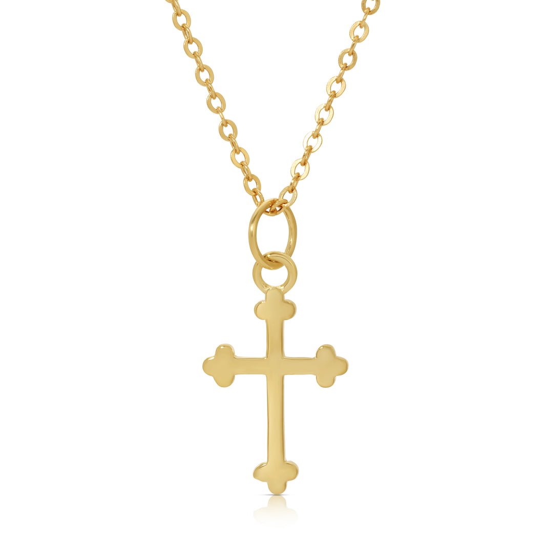 BUDDED CROSS NECKLACE