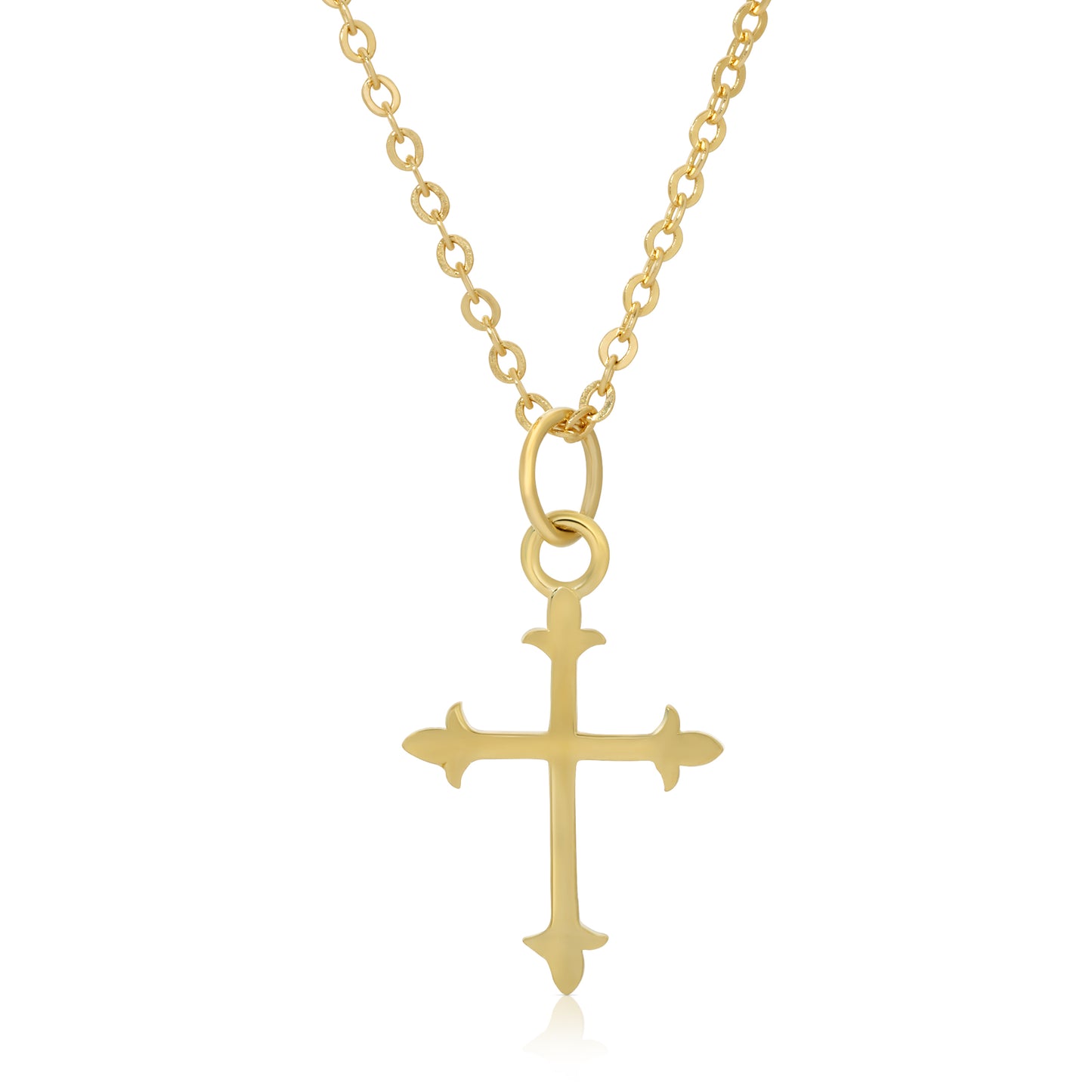 FLEURY CROSS NECKLACE