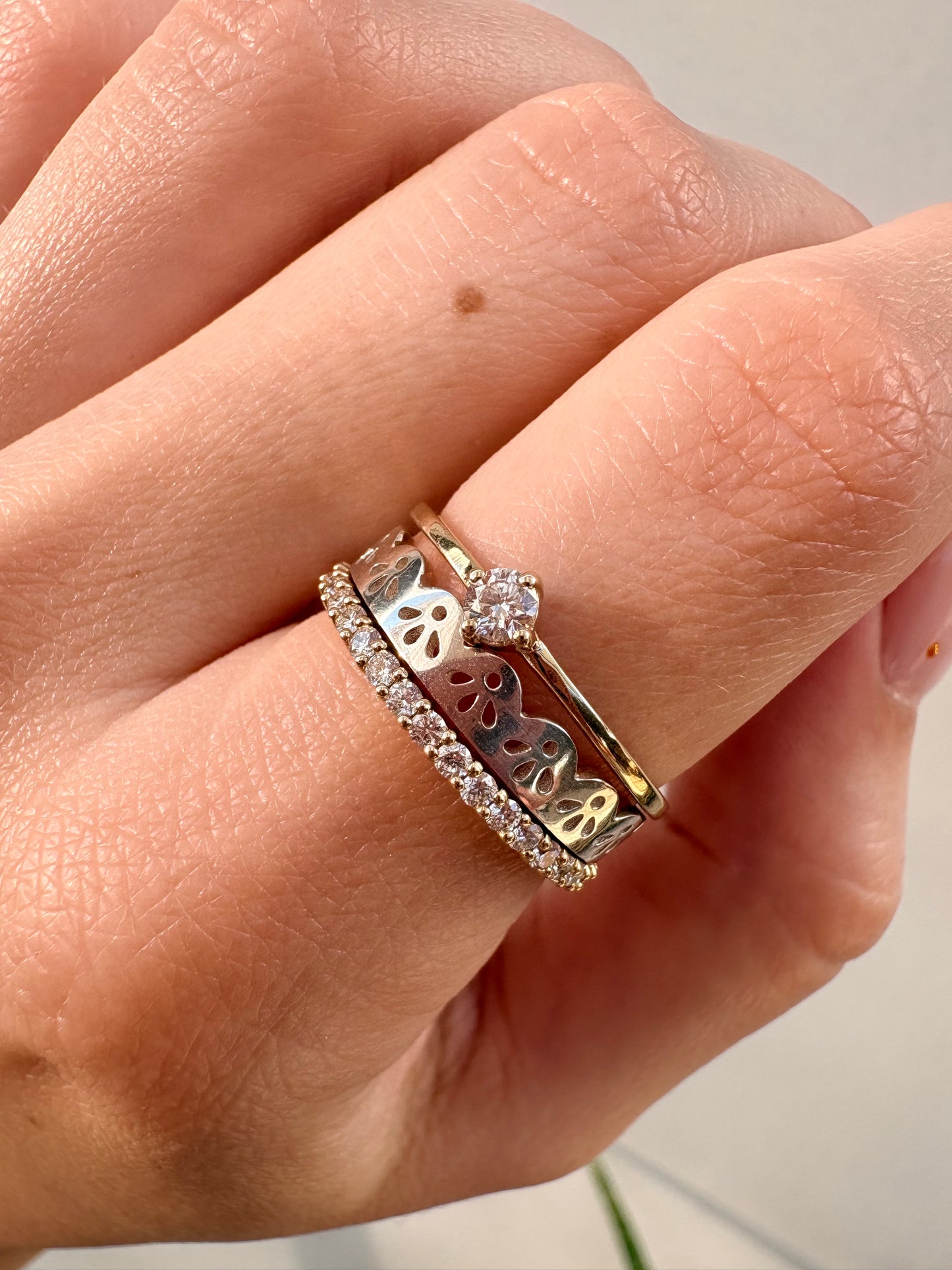 MINI BIRTHSTONE COMPASS RING