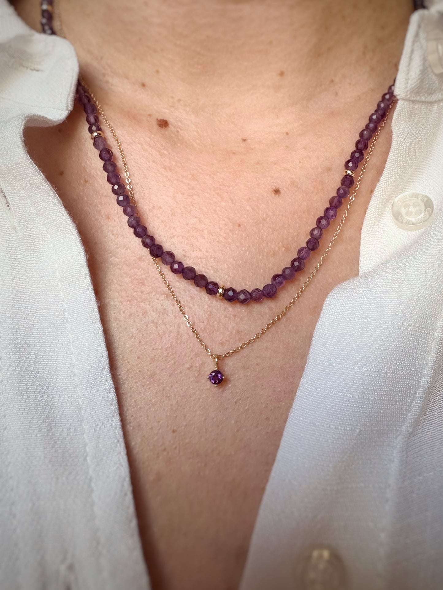 MINI BIRTHSTONE COMPASS NECKLACE