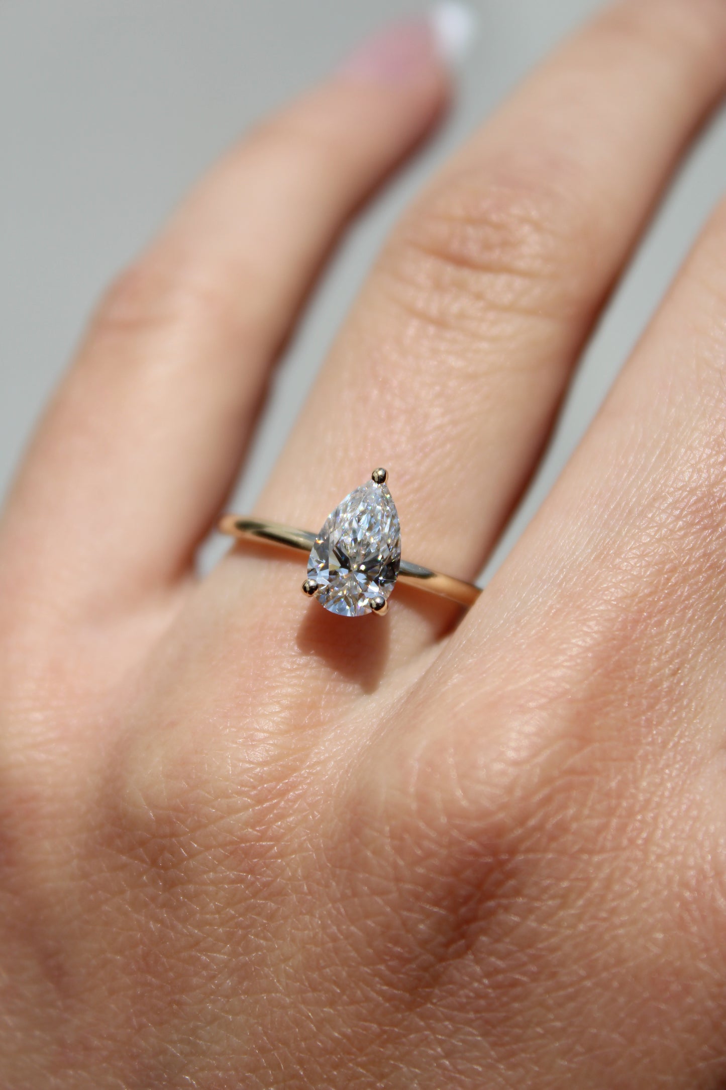 PEAR DIAMOND SOLITAIRE RING