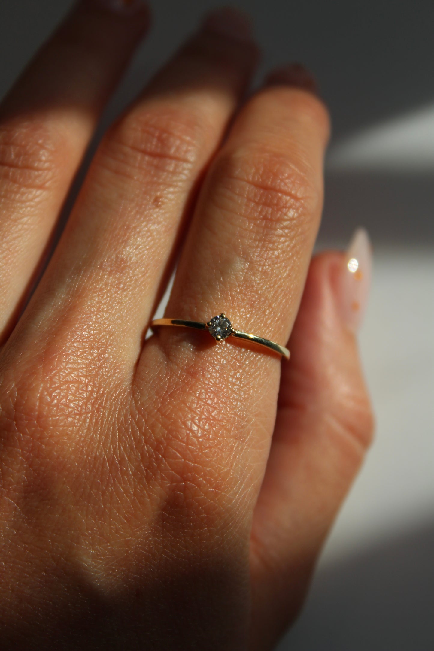 MINI BIRTHSTONE COMPASS RING