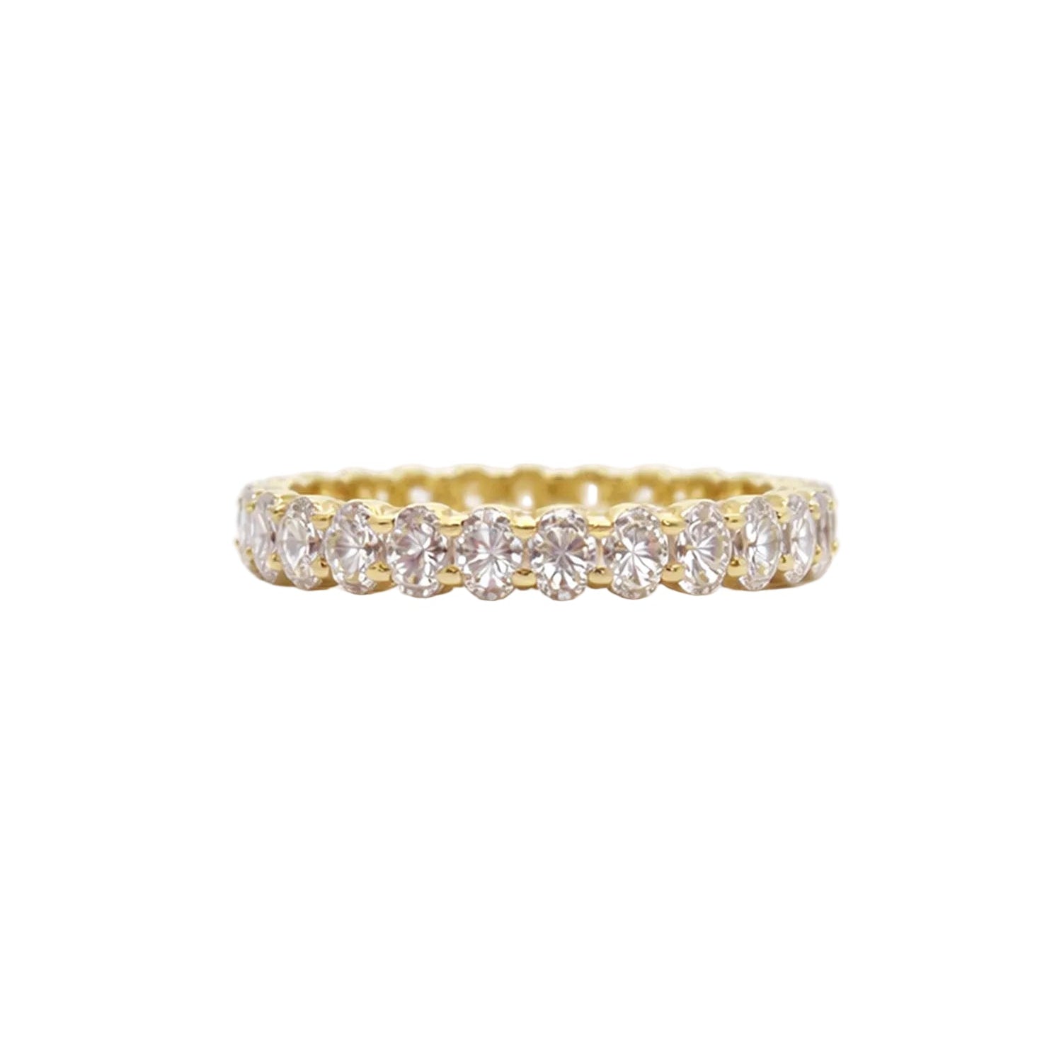 Oval White Diamond Eternity Band