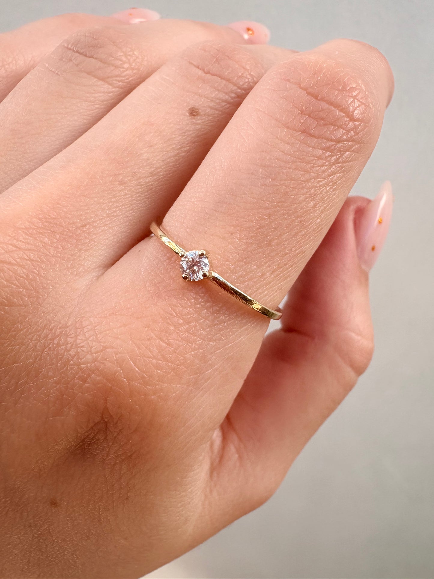 MINI BIRTHSTONE COMPASS RING