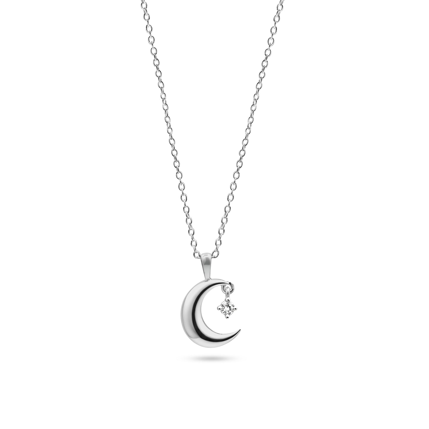 MOON AND DIAMOND STAR NECKLACE