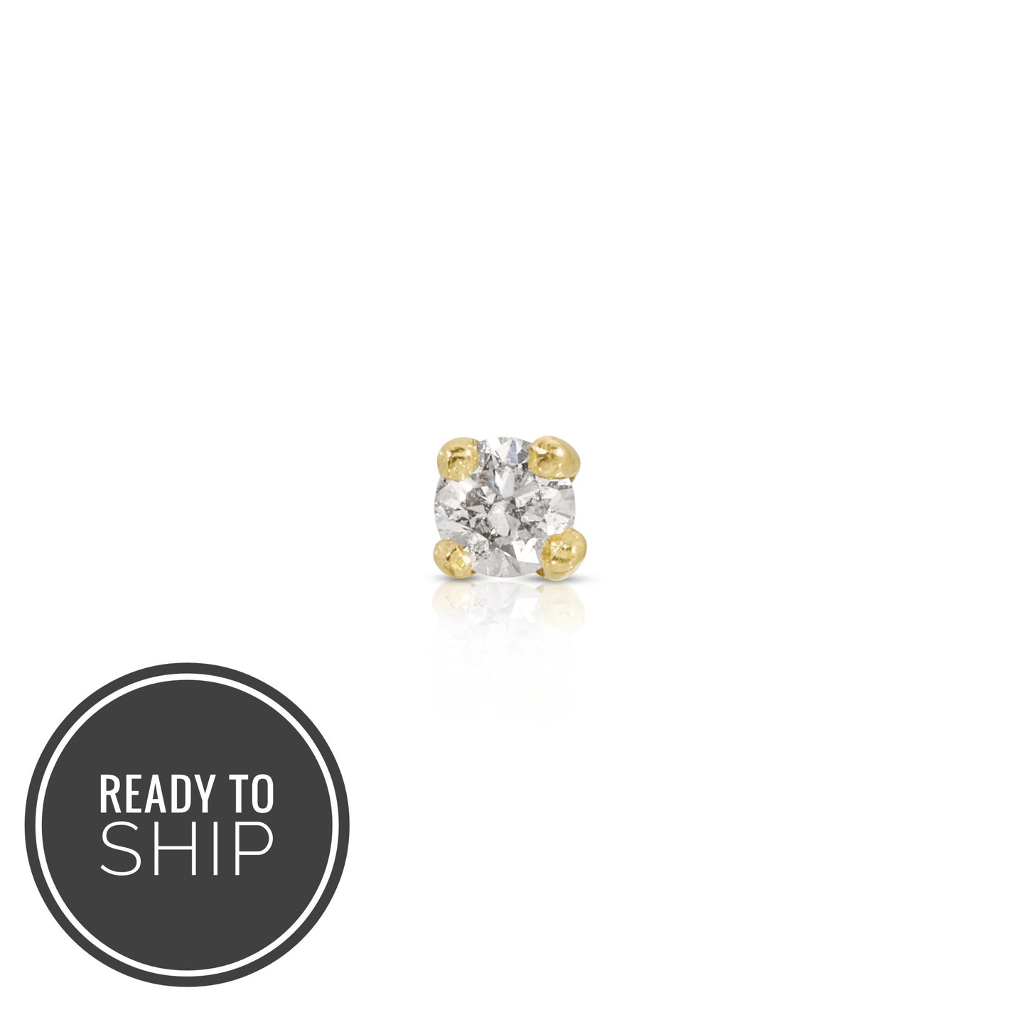 2MM DIAMOND STUD (SINGLE) * READY TO SHIP