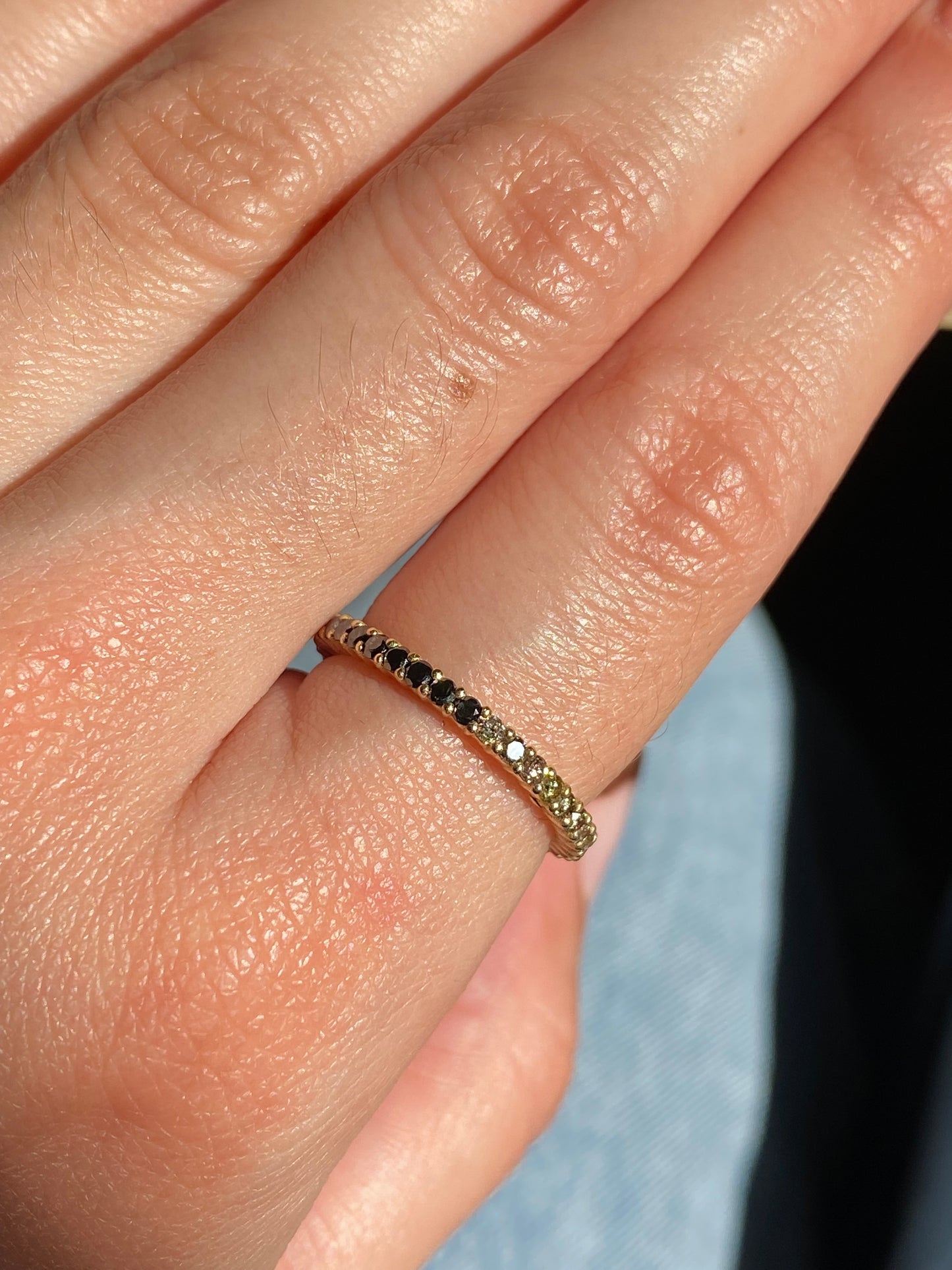 BLACK AND BROWN DIAMOND ETERNITY BAND