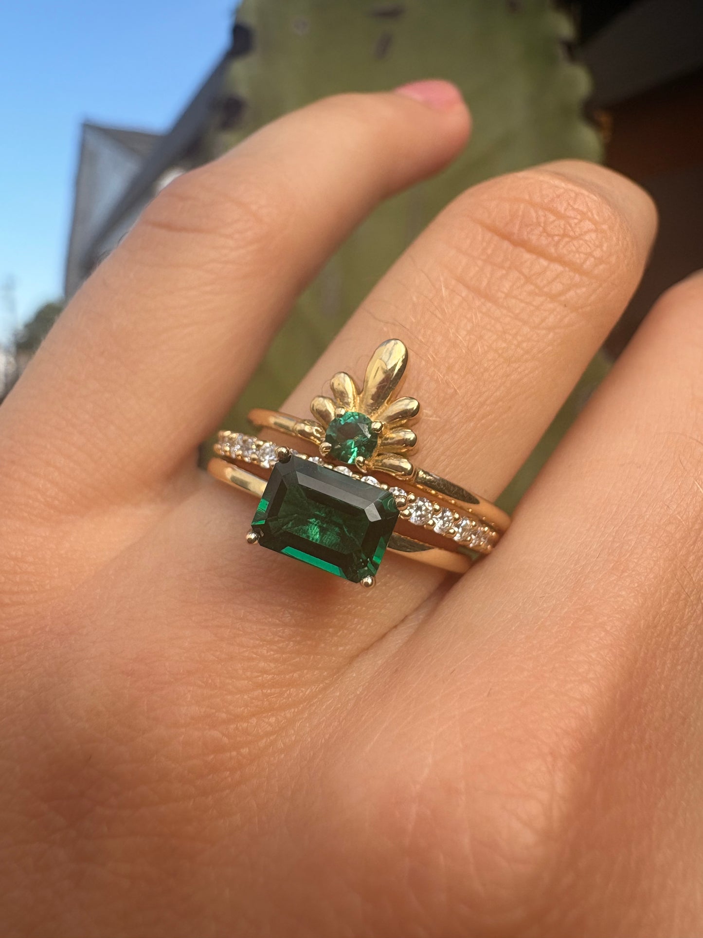 EMERALD CUT ESMERALDA RING