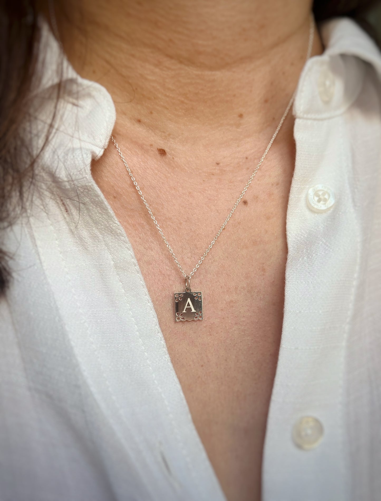 PAPEL PICADO INITIAL NECKLACE