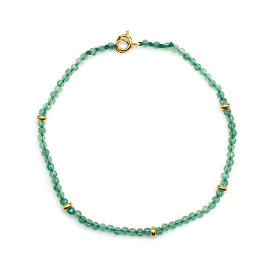 AVENTURINE GOLD BEADED BRACELET