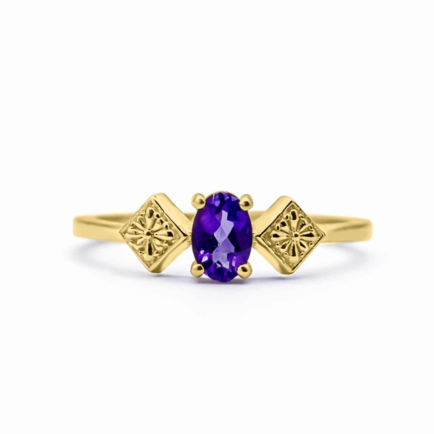 OVAL AMETHYST MINI FLORES TALAVERA RING