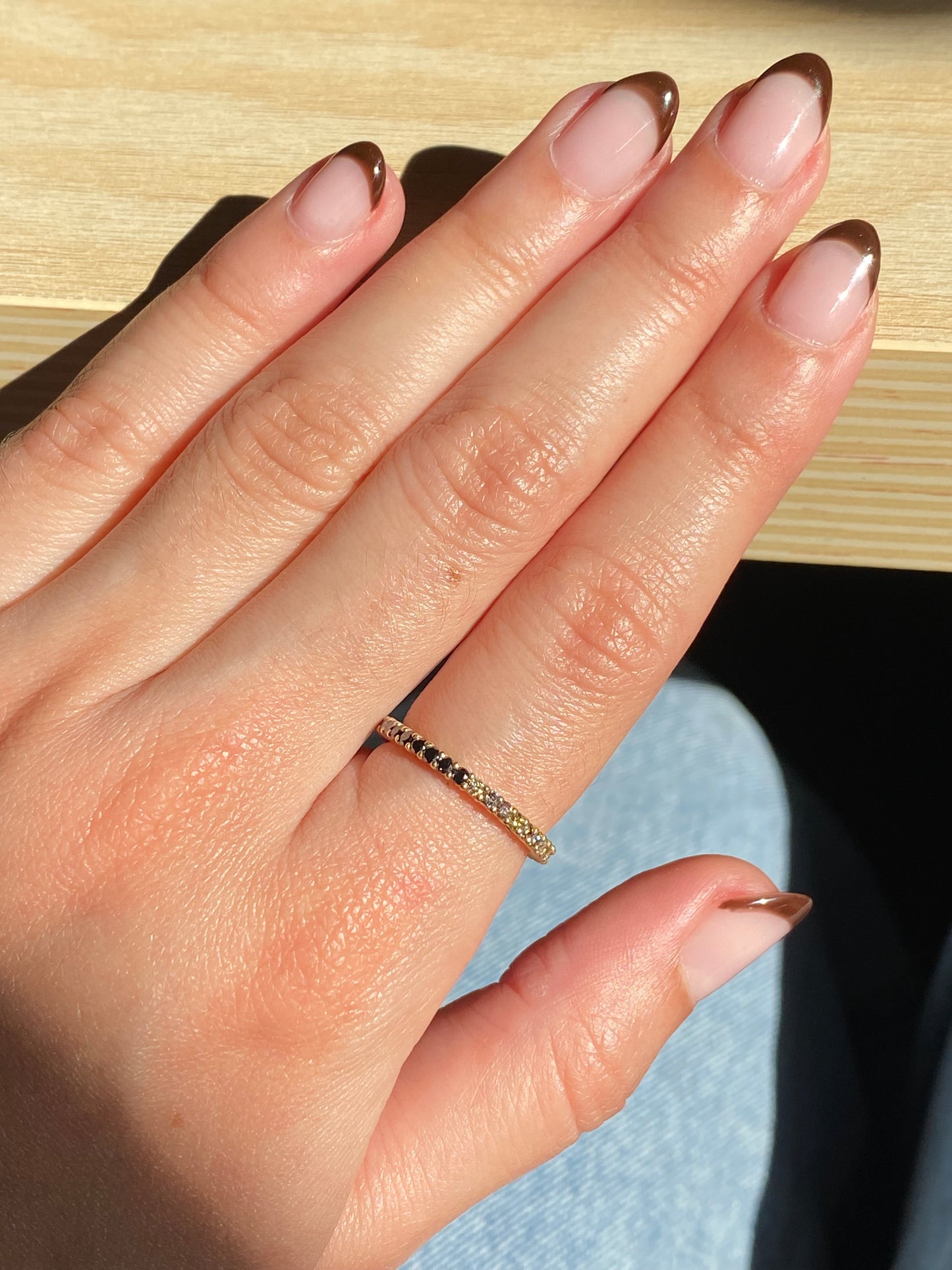 BLACK AND BROWN DIAMOND ETERNITY BAND