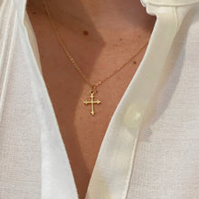 Load image into Gallery viewer, FLEURY CROSS NECKLACE
