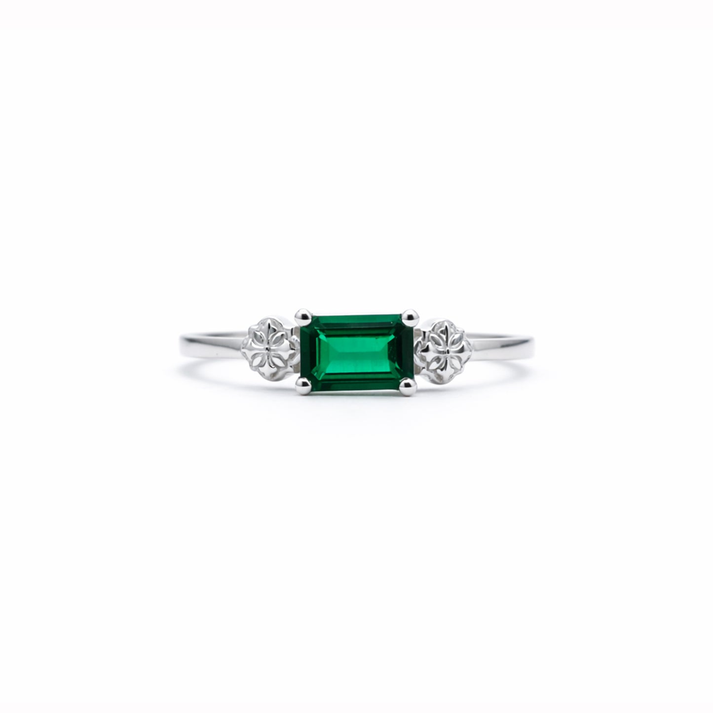 EMERALD CUT EMERALD MINI TALAVERA RING