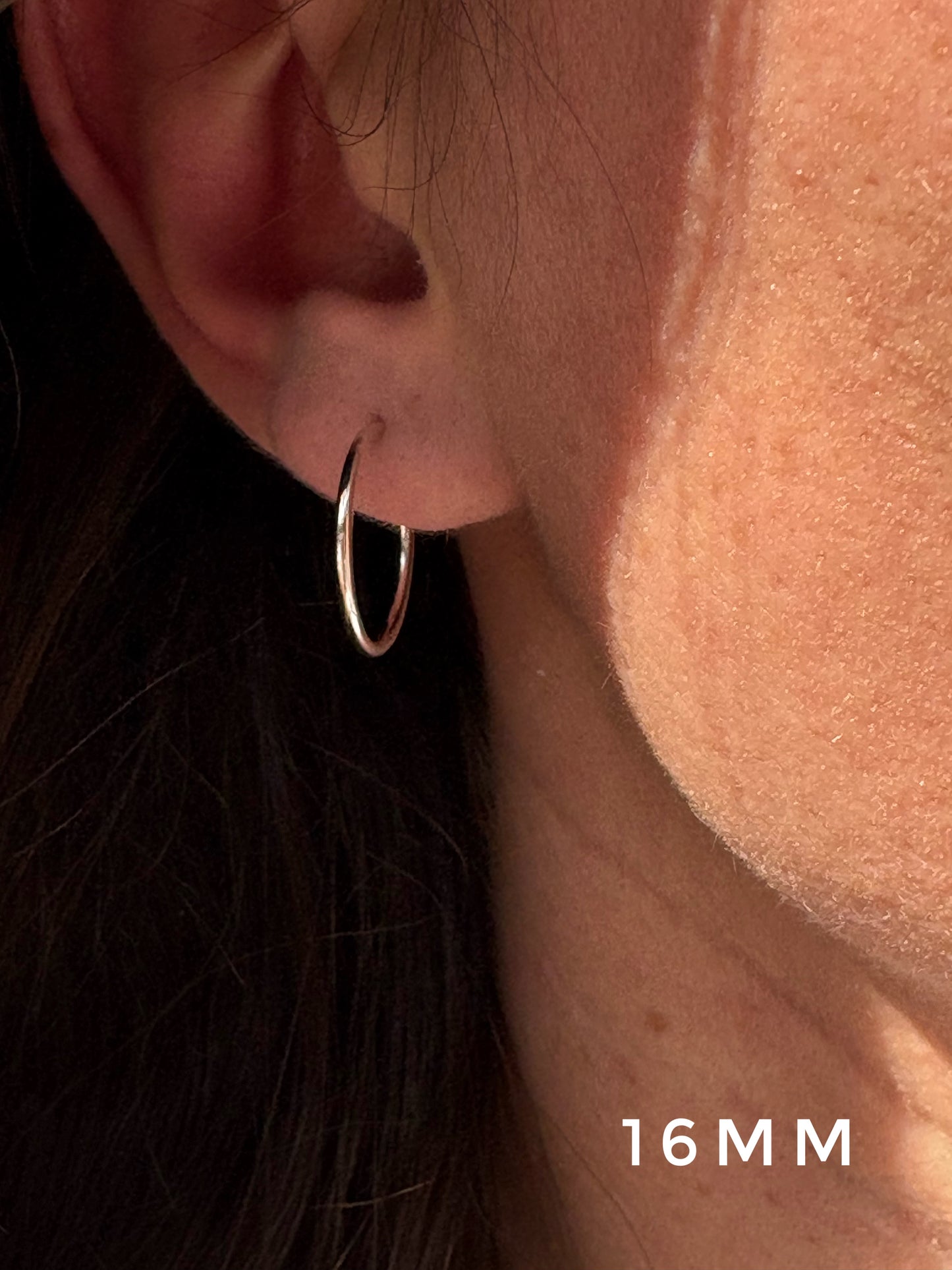 STERLING SILVER ENDLESS HOOPS