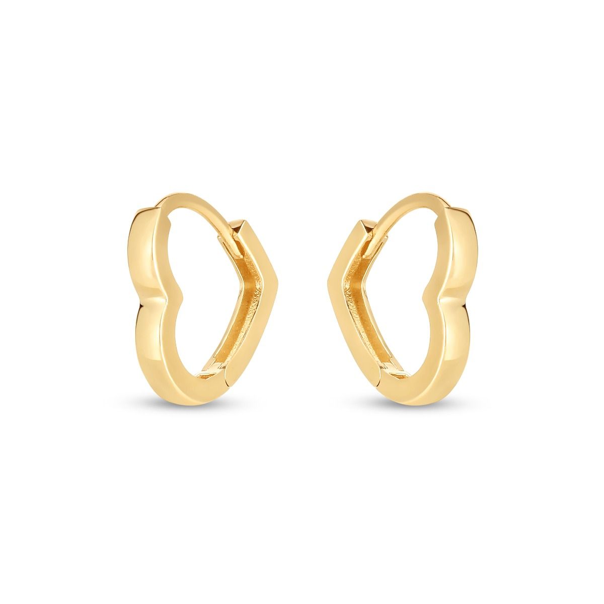 HEART HUGGIE HOOP (PAIR)