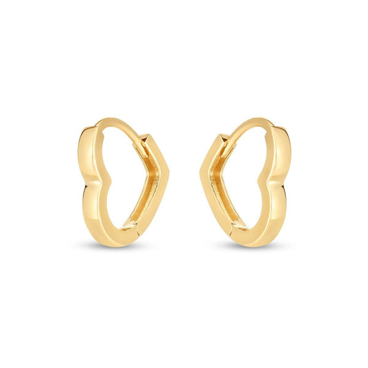 HEART HUGGIE HOOP (PAIR)