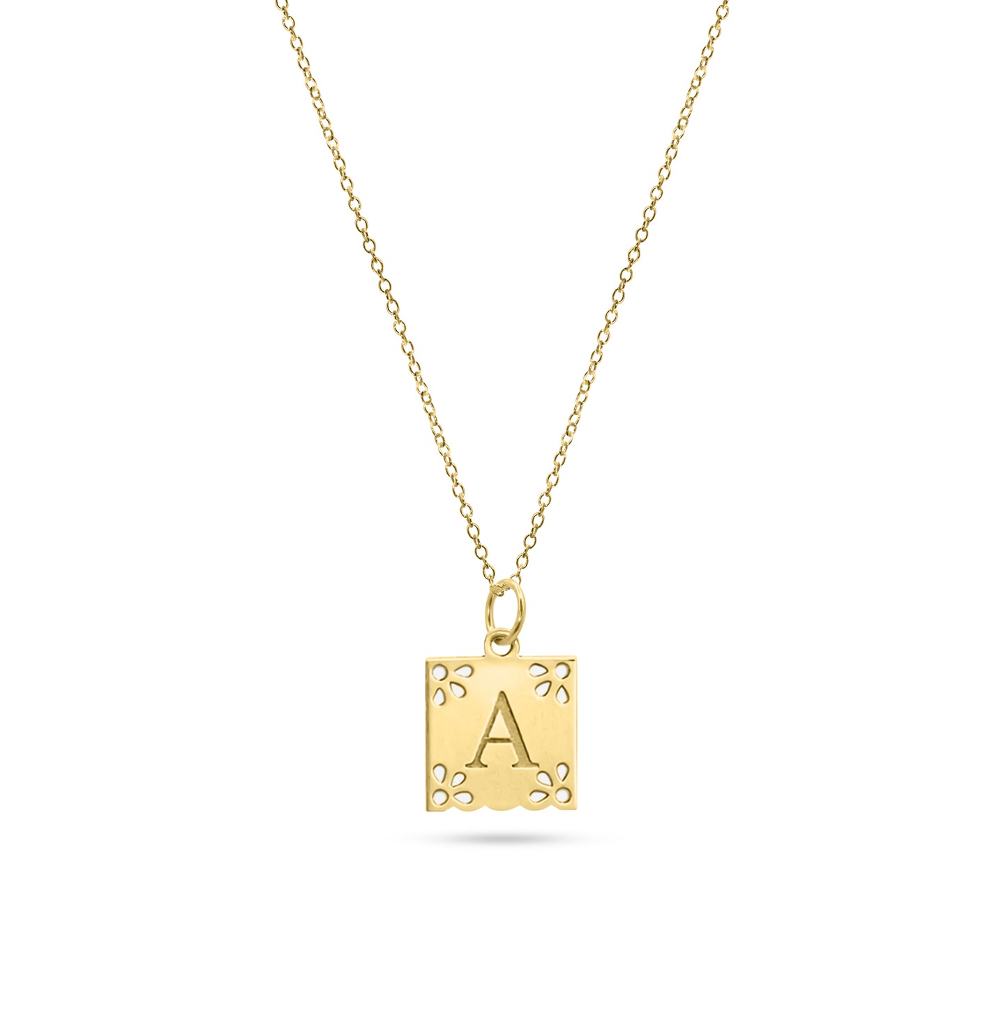 PAPEL PICADO INITIAL NECKLACE