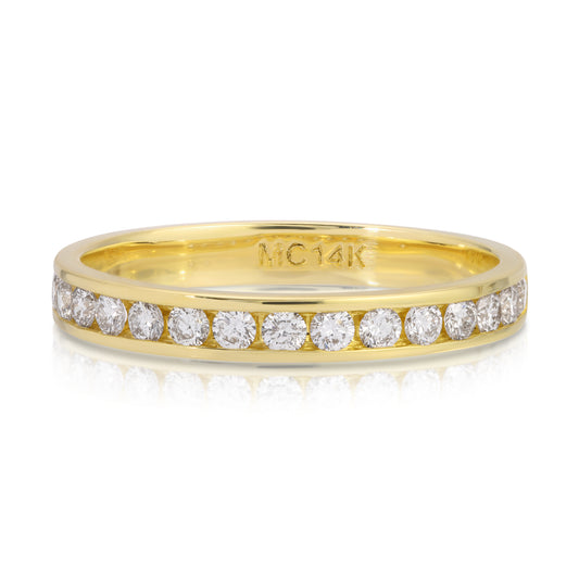 CHANNEL SET WHITE DIAMOND BAND