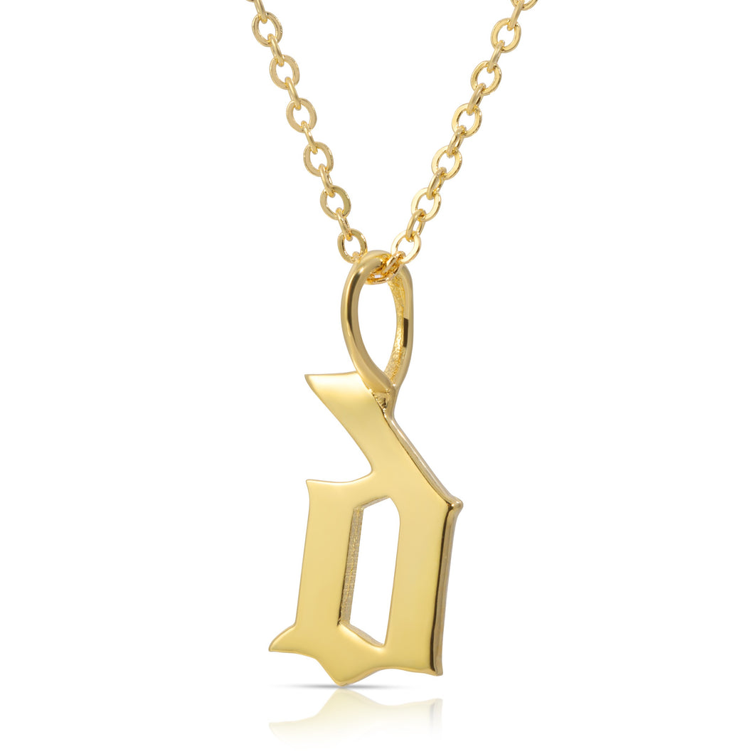 OLD ENGLISH INITIAL NECKLACE