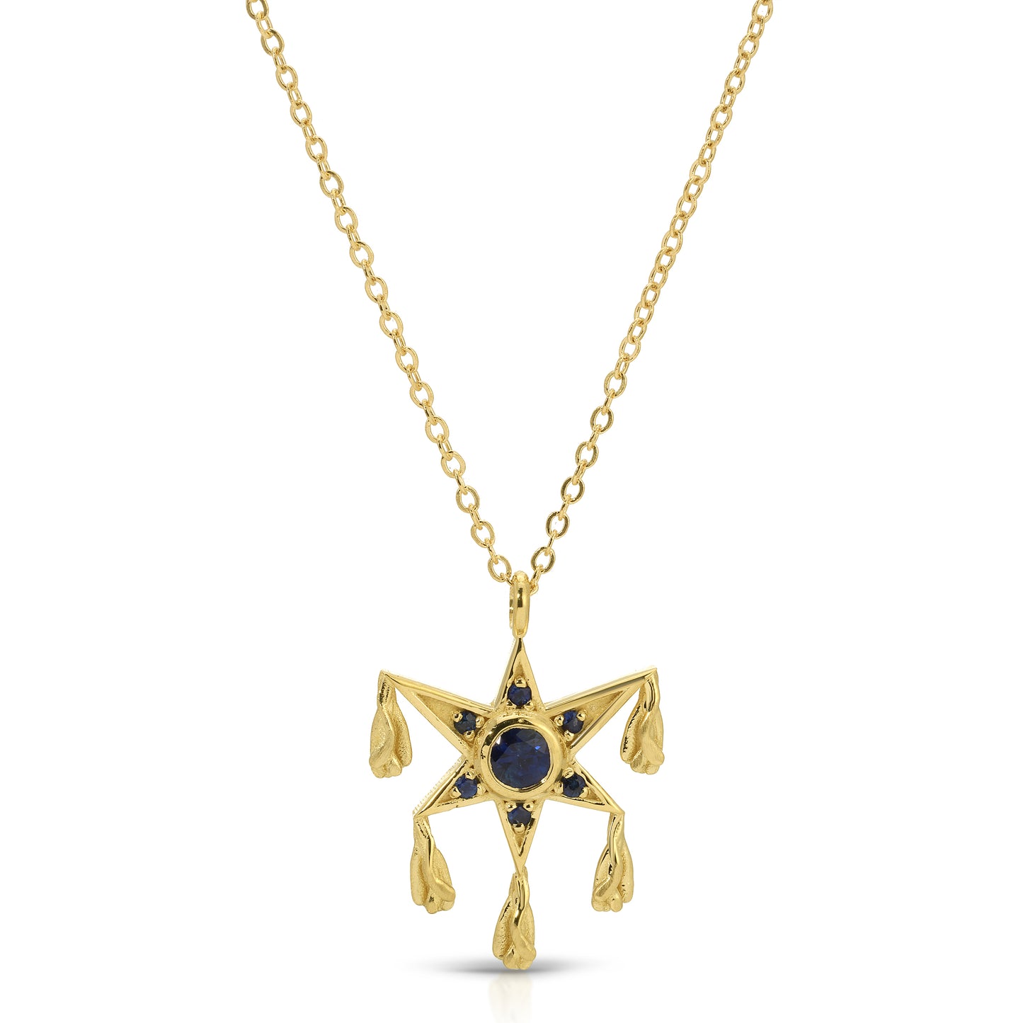 BLUE SAPPHIRE PIÑATA NECKLACE