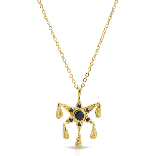 BLUE SAPPHIRE PIÑATA NECKLACE