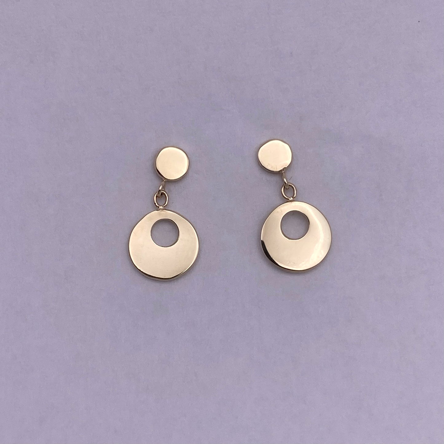 RETRO CIRCLE DANGLE EARRING (PAIR)