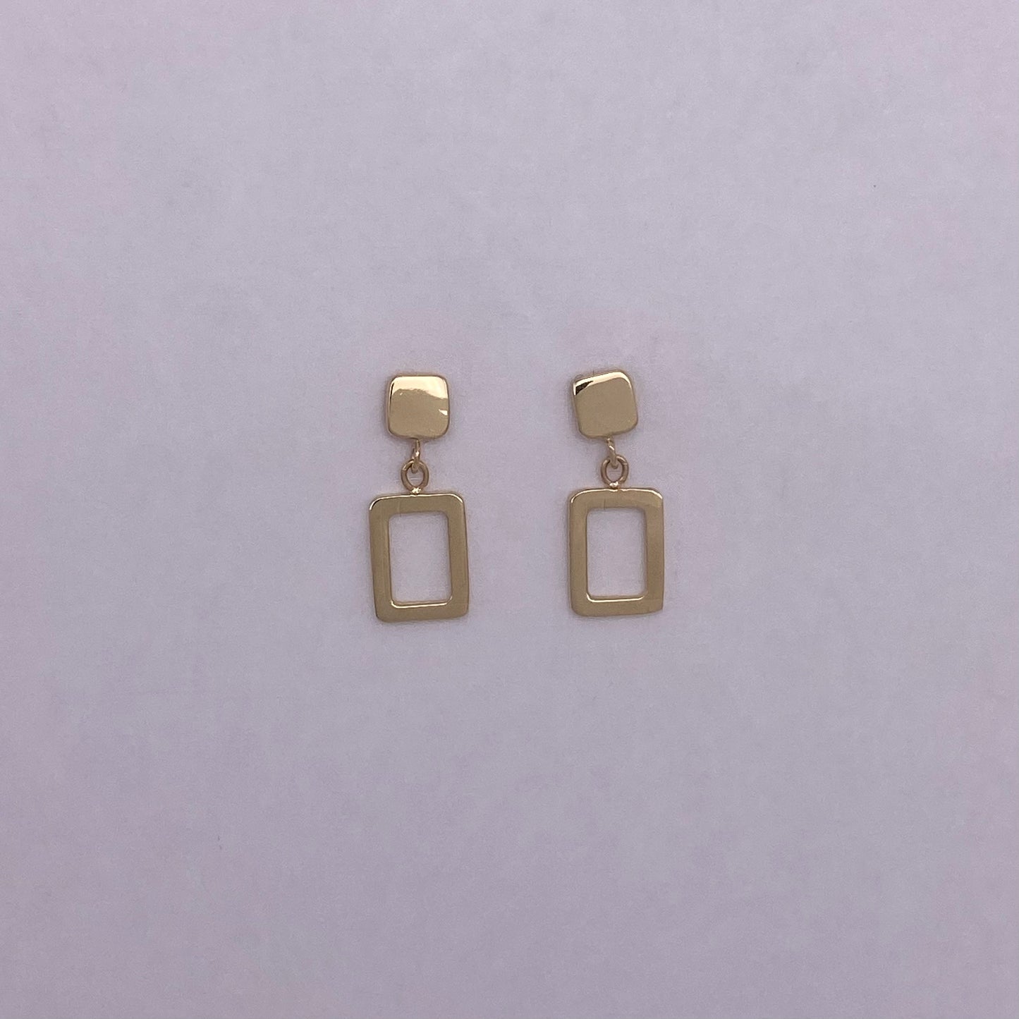 RETRO SQUARE DANGLE EARRING (PAIR)