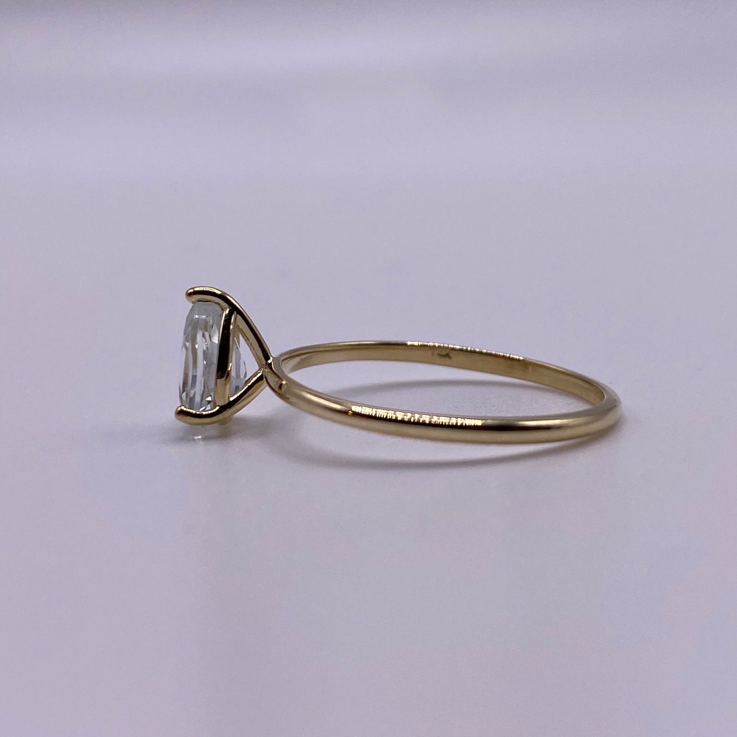 PEAR WHITE TOPAZ RING